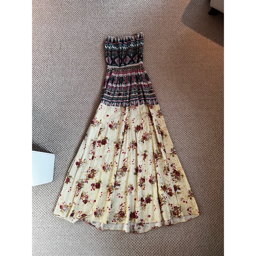 Long strapless maxi dress